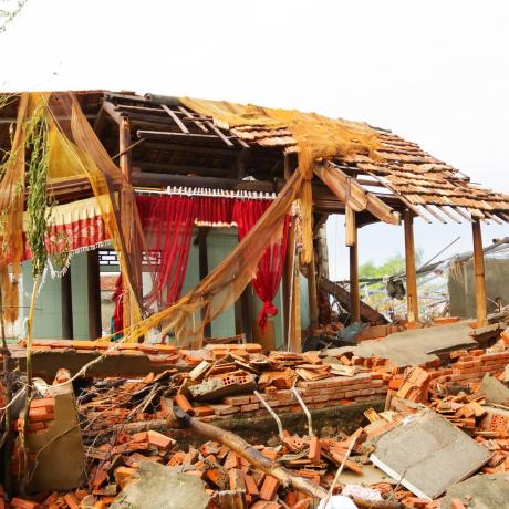 Destruction caused by Typhoon Molave